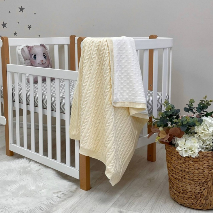 Paturica bebe Deluxe din bumbac si tesatura minky milky (1)